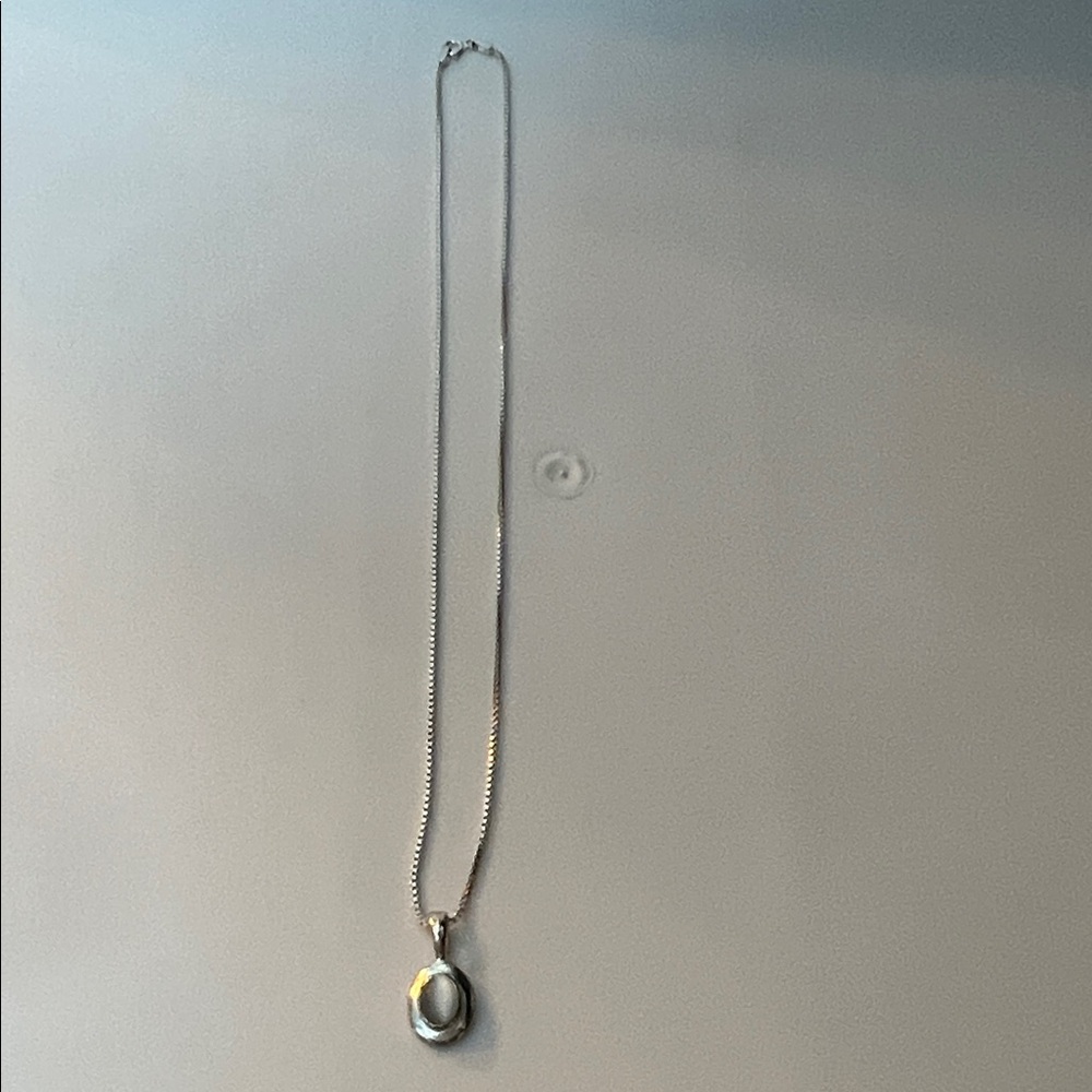 Sleek Silver Pendant Necklace